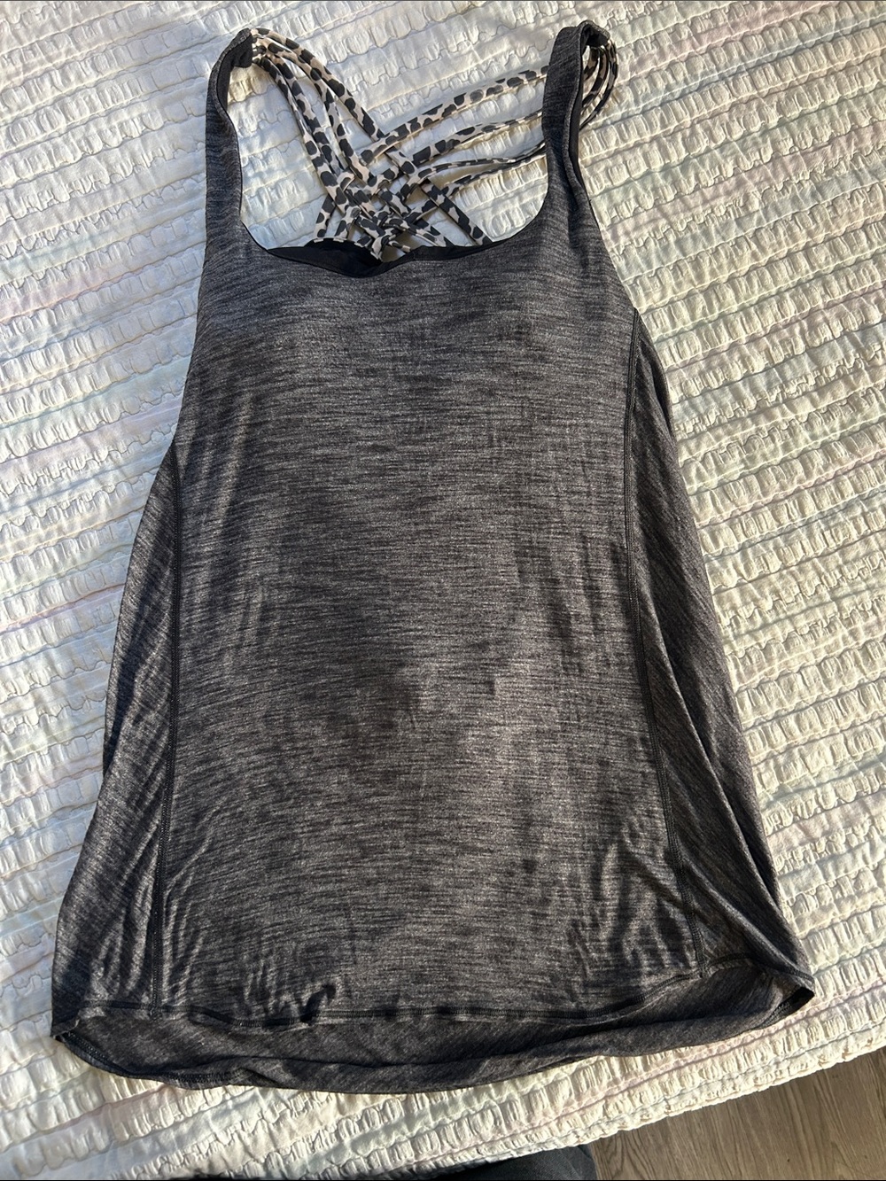 Lululemon athletica Charcoal Heather Strappy Back Tank